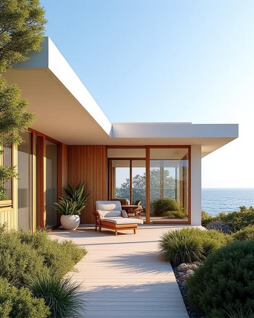 Serene coastal home exterior designed for family living in Sorrento